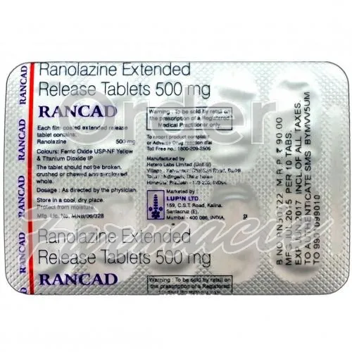 ranolazină fără prescripție medicală